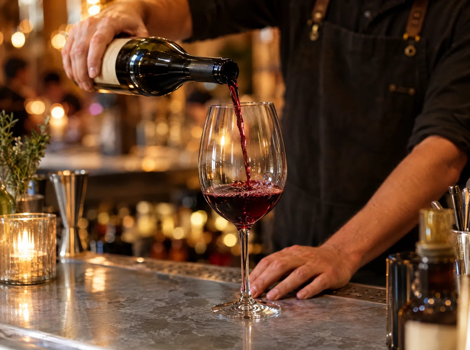 Service de vin au comptoir
